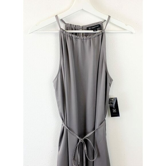 NWT INC International Concepts Satin Crepe Halter-Neck Midi Dress Size 8 - Picture 5 of 11
